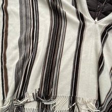 Chloe Padded-Neck Striped Poncho