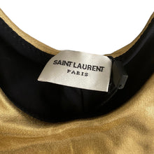 Saint Laurent Gold Bodysuit In Lame