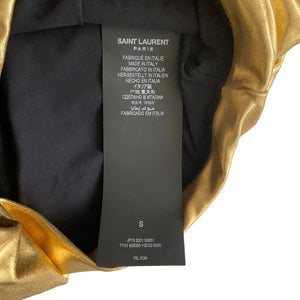 Saint Laurent Gold Bodysuit In Lame