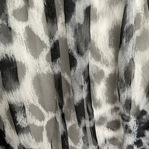 Saint Laurent Grey Leopard Print Blouse