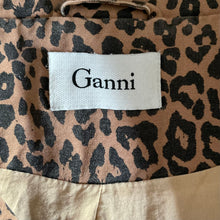 Ganni Leopard Print Trench Coat