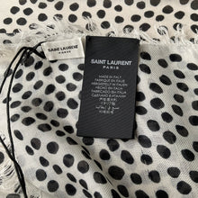 Saint Laurent Spot-Print Twill Scarf