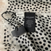 Saint Laurent Spot-Print Twill Scarf