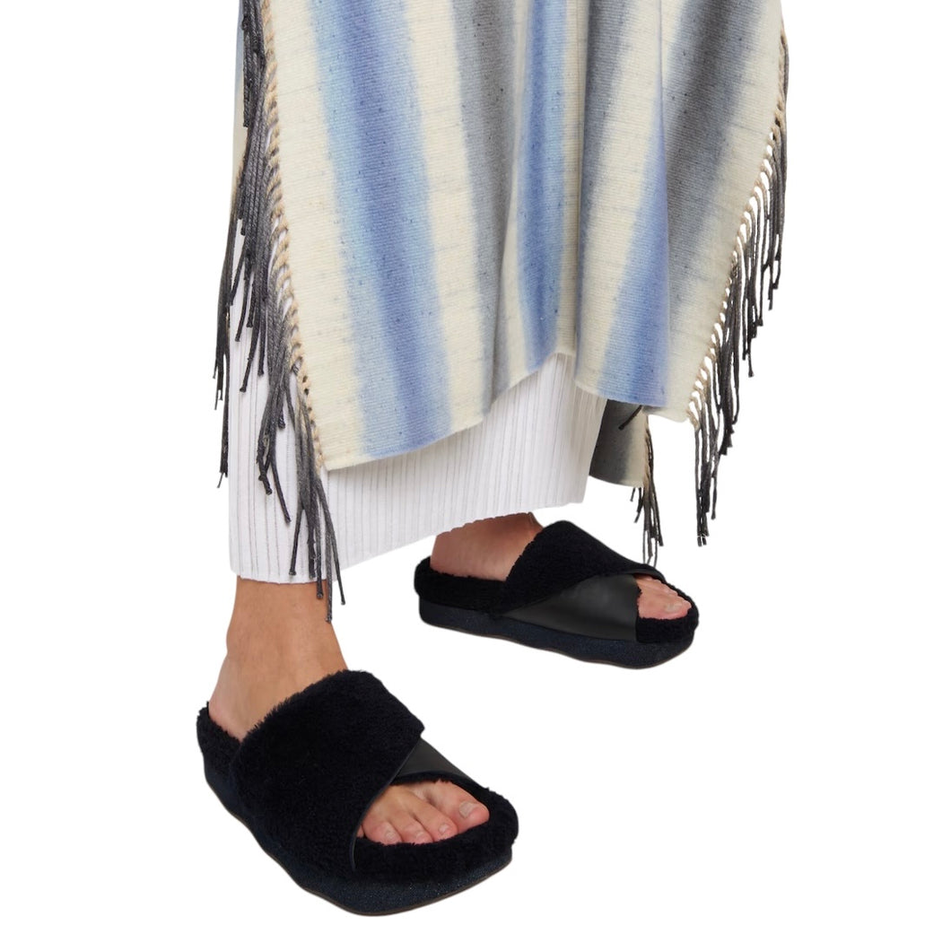 Chloe Wavy Shearling Slides