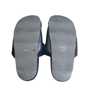 Chloe Wavy Shearling Slides