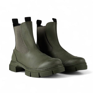 Ganni Green City Boots