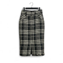Self-Portrait Check Jacquard Midi Skirt