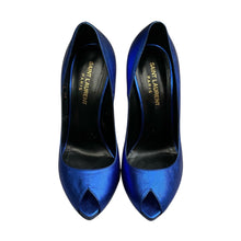 Saint Laurent Blue Metallic Pumps