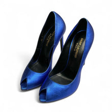 Saint Laurent Blue Metallic Pumps