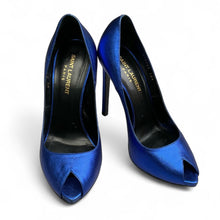 Saint Laurent Blue Metallic Pumps