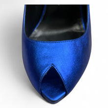 Saint Laurent Blue Metallic Pumps