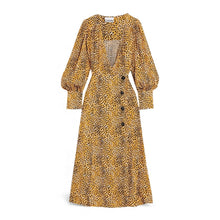 Ganni Animal-Print Midi Dress