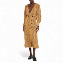 Ganni Animal-Print Midi Dress