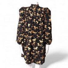 Ganni Horse-Print Weston Smock Dress