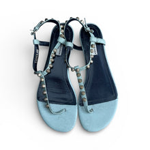 Balenciaga Arena Studded T-Strap Sandals
