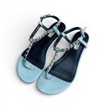 Balenciaga Arena Studded T-Strap Sandals