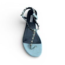 Balenciaga Arena Studded T-Strap Sandals