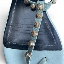 Balenciaga Arena Studded T-Strap Sandals