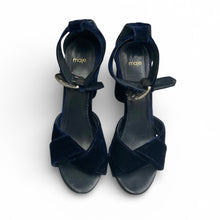 Maje Blue Velvet Sandals