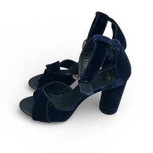 Maje Blue Velvet Sandals