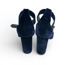 Maje Blue Velvet Sandals