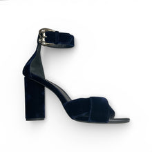 Maje Blue Velvet Sandals