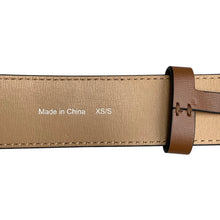 Ganni Brown Leather Diamond Belt