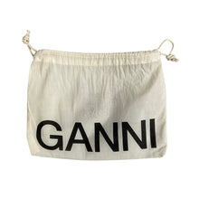 Ganni Brown Leather Diamond Belt