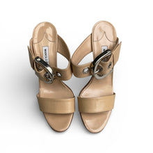 Manolo Blahnik Buckle Patent Sandals