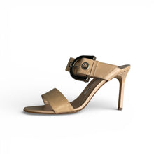 Manolo Blahnik Buckle Patent Sandals