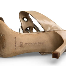 Manolo Blahnik Buckle Patent Sandals