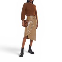 Ganni Faux Patent Leather Skirt