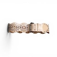 Alaia Laser Cut Belt in Patent Leather