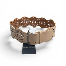 Alaia Laser Cut Belt in Patent Leather